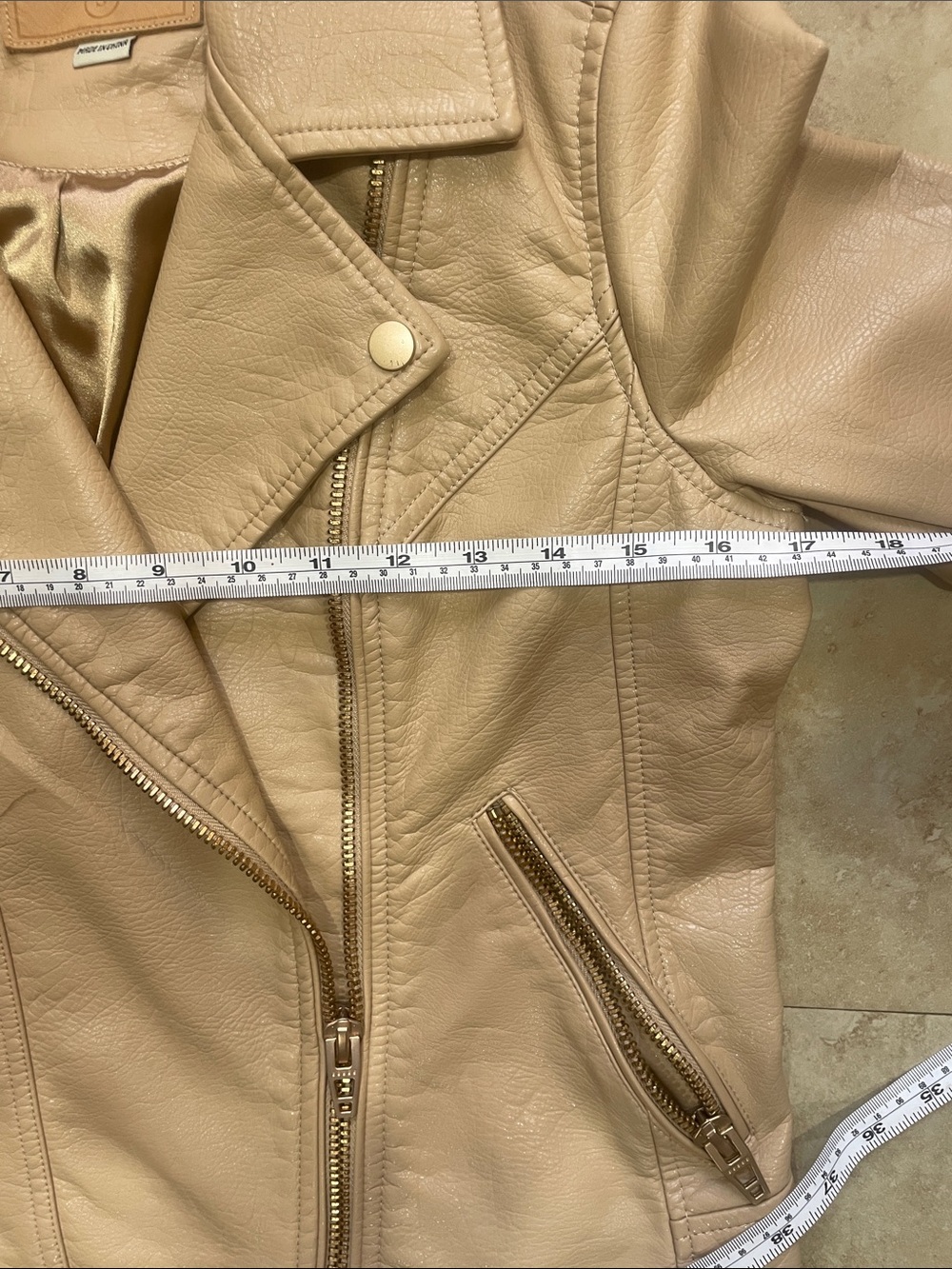Blank NYC Beige Leather Jacket - Picture 11 of 11